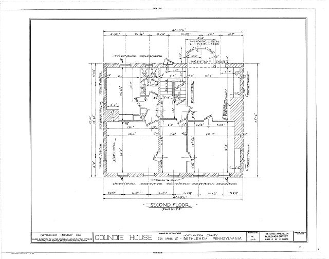 3. Second floor plan - Goundie House, 501 Main Street, Bethlehem, Northampton