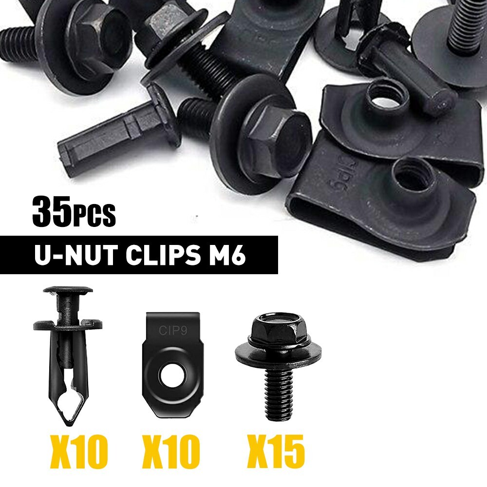 For INFINITI Body Bolts & U-nut Clips - M6 Engine Under Cover Splash Shield US