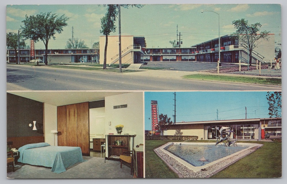 Cranbrook House~Michigans Most Luxurious Motel~Outisde~Pool~Room~Plastichrome~PC