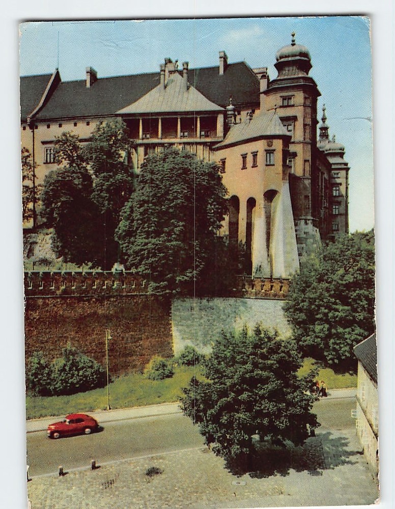 Postcard Wawel Castle in Krakow Poland