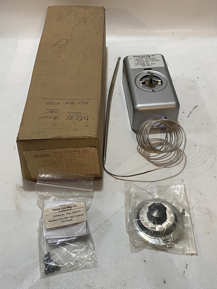 D1-7051-KE: 300°-700°F DPST Heating Line Voltage Mechanical Thermostat Nib
