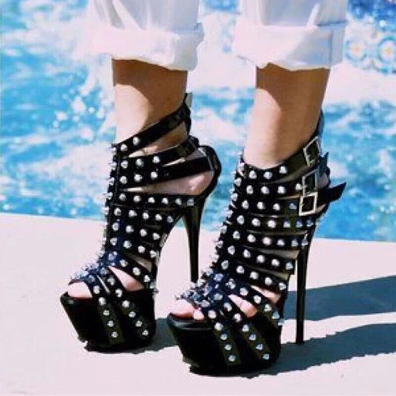Summer Women Sexy Peep Toe Pumps Platform High Heels Sandals Stilettos Shoes