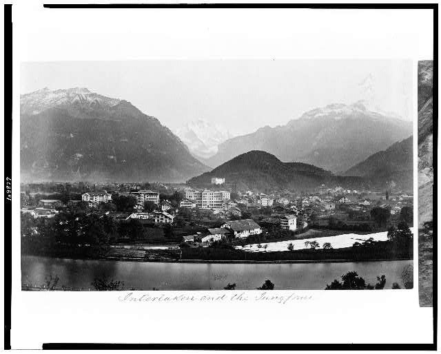 Photo:Interlaken and the Jungfrau,Switzerland--1860's