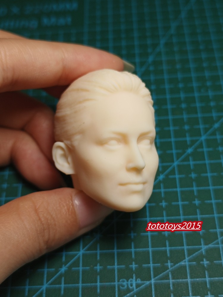 Unpainted 1:12 haron Stone Girl Head Sculpt For 6