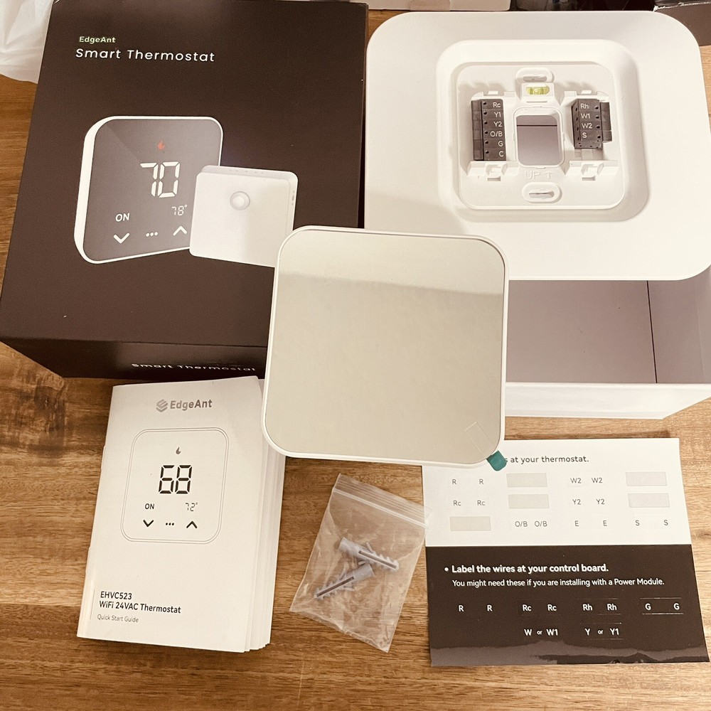 EdgeAnt Smart Thermostat C-Wire Required - White EHVC523