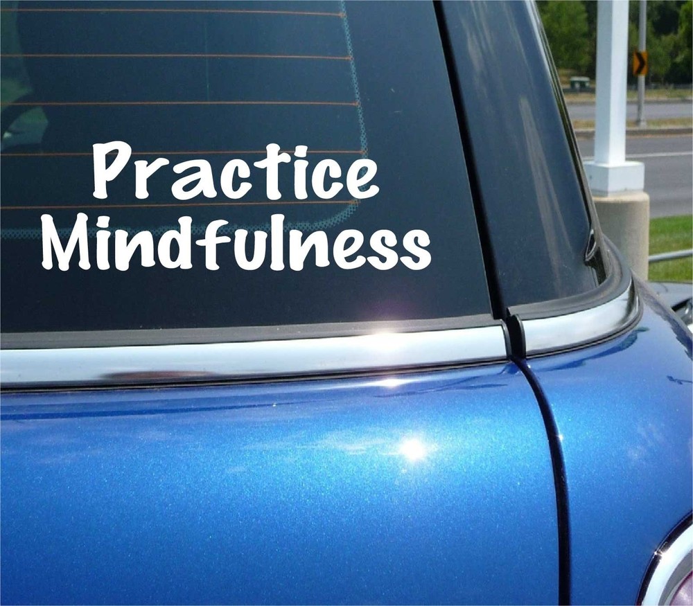 Mindfulness Meditation Relaxation Stress Relief Breathing Decal Sticker for Car