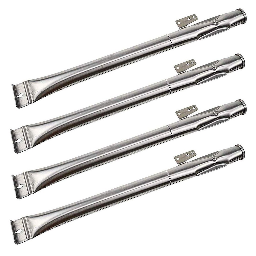 BBQ-Element Stainless Steel Grill Burner Tubes Replacement 4 Burner, Silver