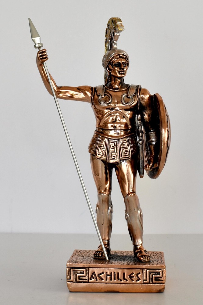Achilles - Greek Hero - Trojan War - Homer's Iliad - Copper Plated Alabaster-image