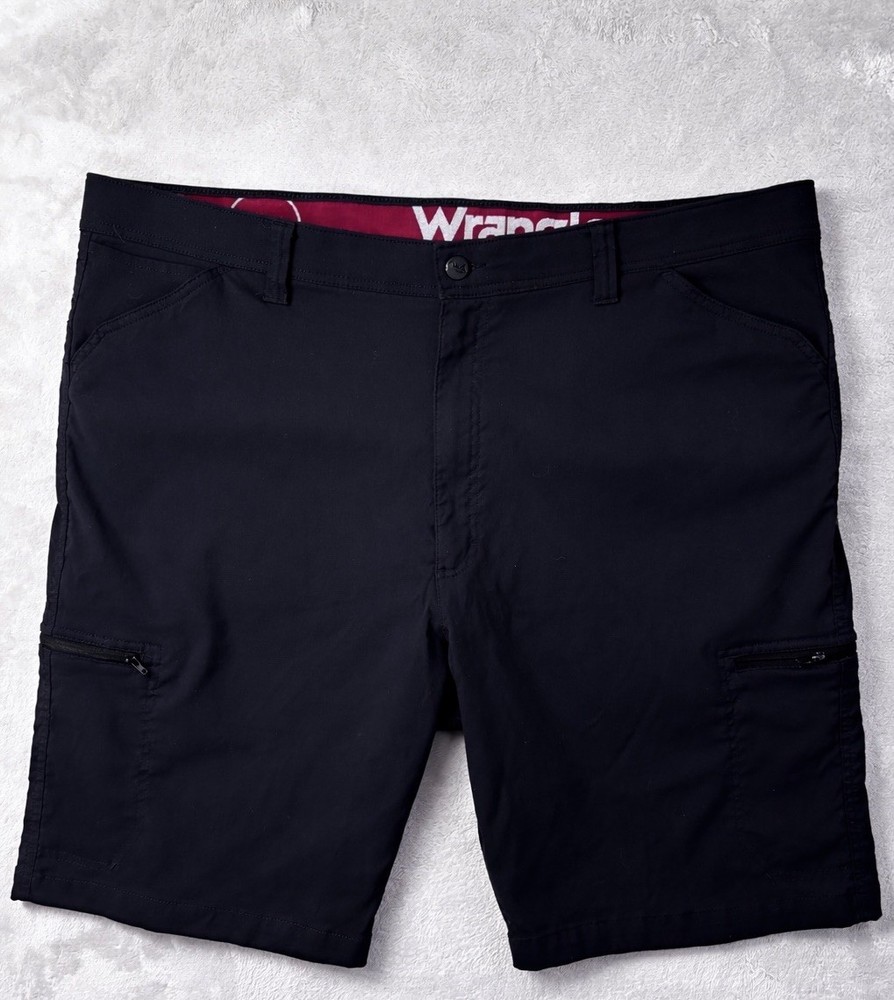 Wrangler Cargo Shorts Black Performance Stretch Outdoor Hiking Work Mens 44