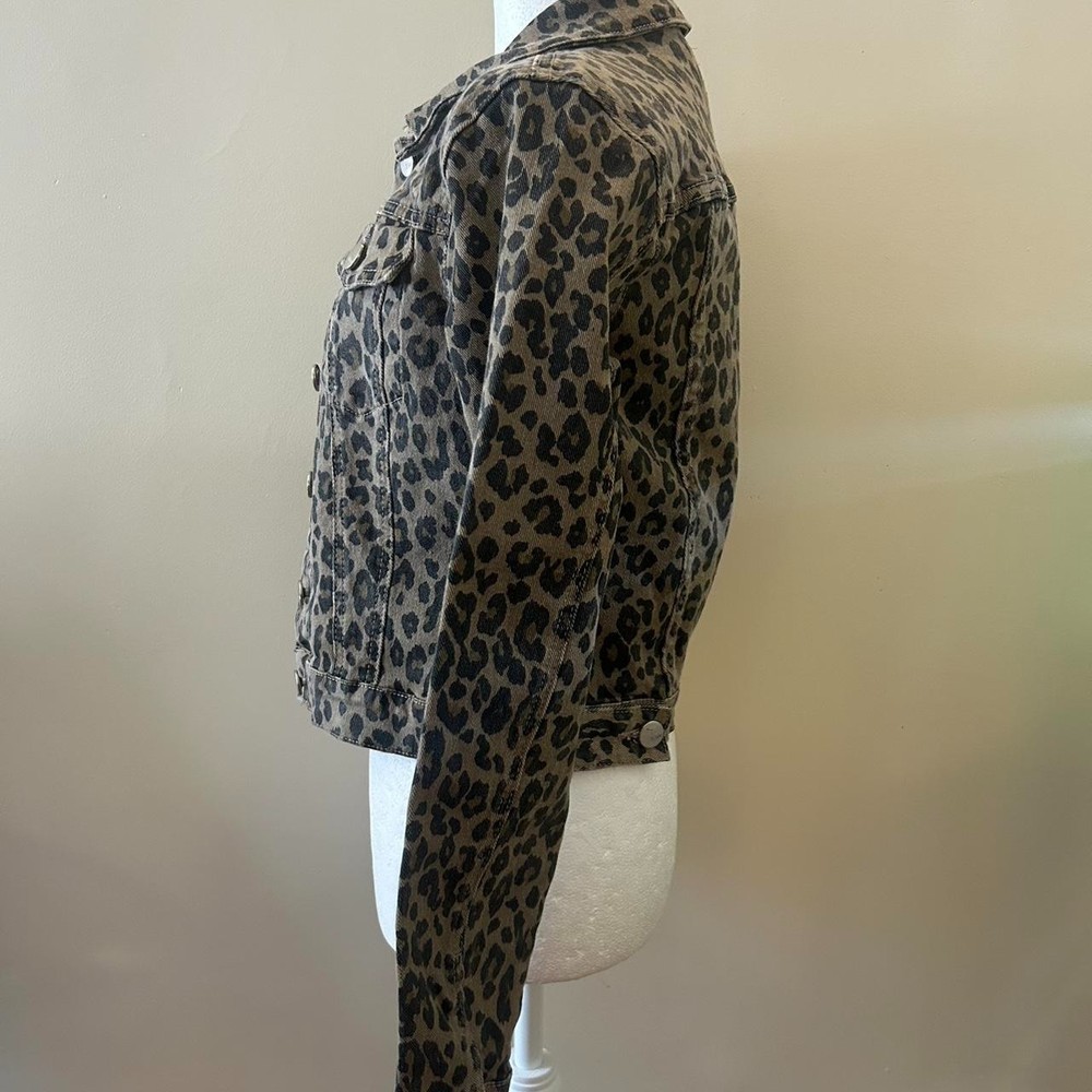 Leopard Print Denim Jacket