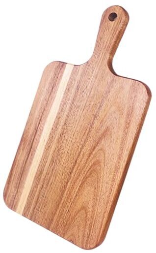 13.7x7 Acacia Wood Cutting Board with Handle – Charcuterie Serving Tray-image