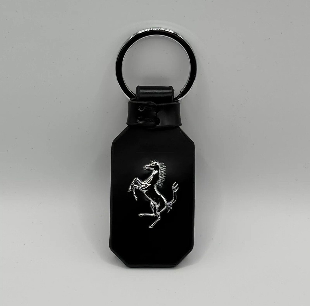 Genuine Leather Scuderia Ferrari F1 Keychain