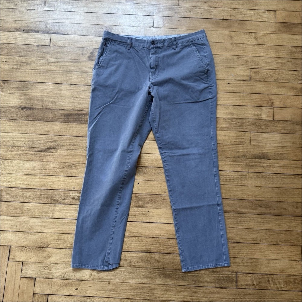 Bonobos Slim Fit Gray Cotton Casual Pants Men's 36/32