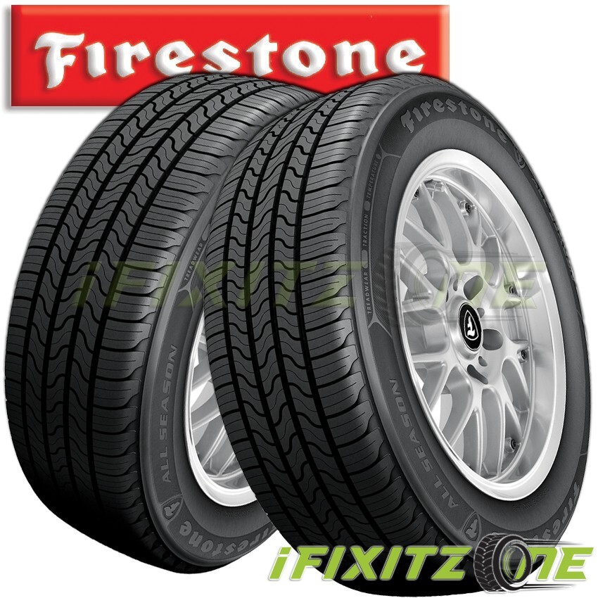 2 Firestone All Season Tires 205/60R16 92T With 65000 Mileage Warranty