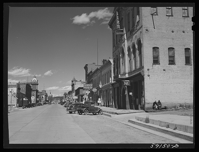 Photo:Leadville Colorado Main Street 1941 Street View Cars Downtown