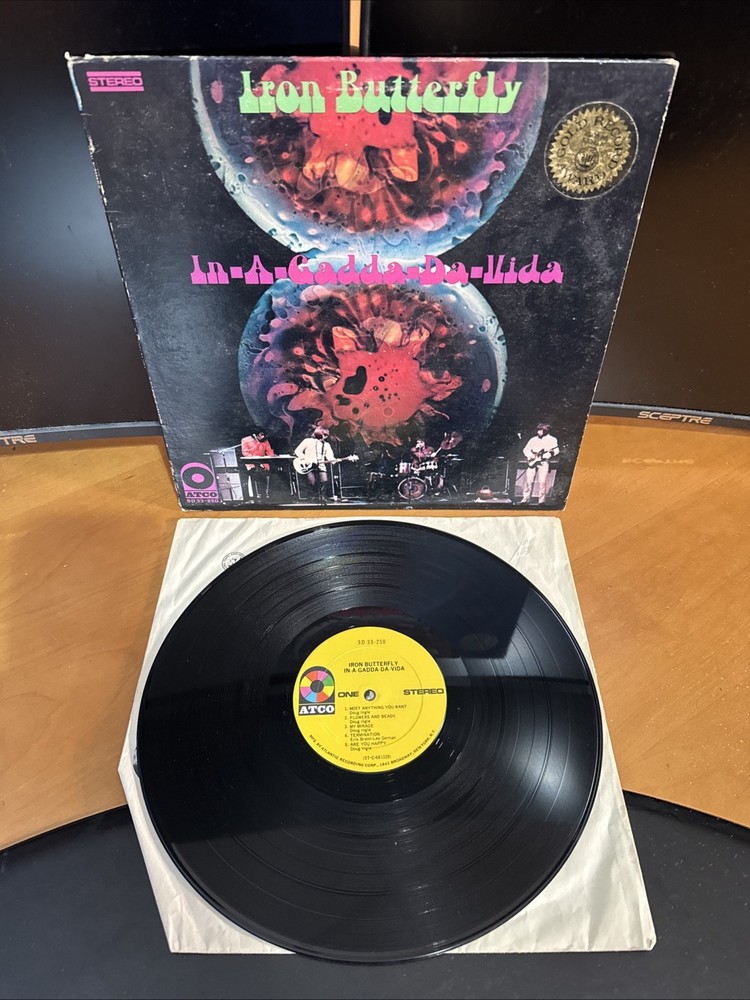 Vtg 1968 Iron Butterfly In A Gadda Da Vida LP Vinyl Record ATCO SD 33-250 B4 VG