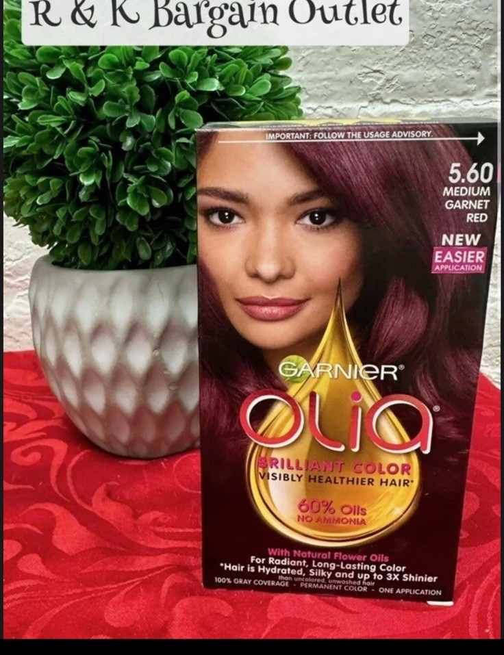 Garnier Olia Brilliant Color 5.60 Medium Garnet Red Permanent Hair Color Dye