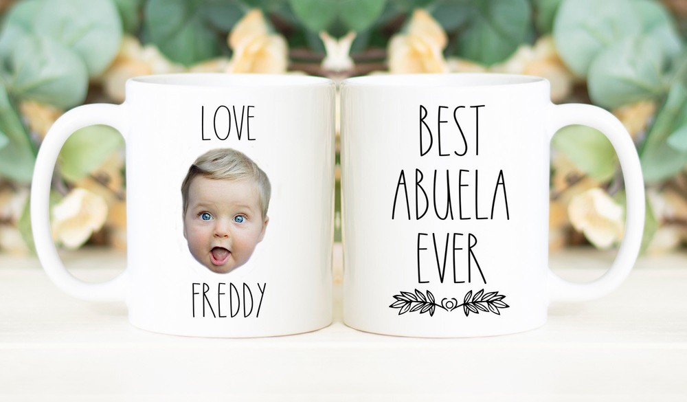 Best Abuela Ever Mug Custom Baby Face Mug Personalized With Photo Of Kids-image