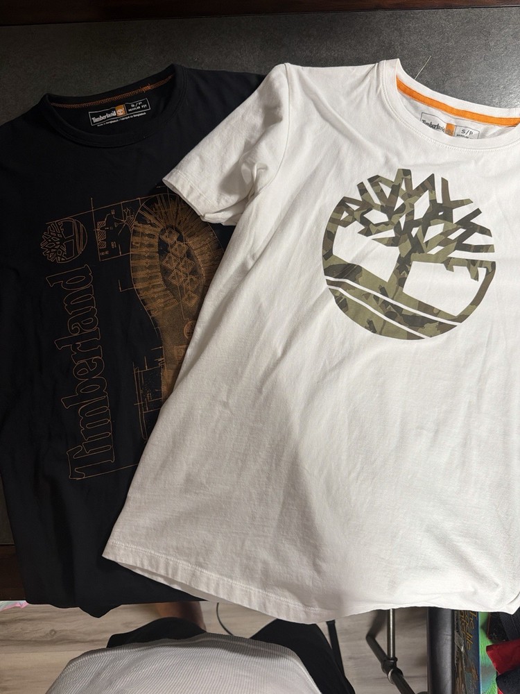 Timberland Lot Of 2 Men's Tshirts- New w/Tags 100% Cotton  Size Small