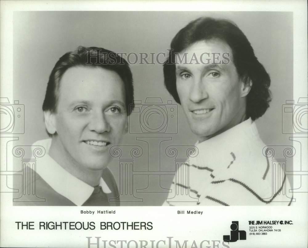 1987 Press Photo Bobby Hatfield and Bill Medley as The Righteous Brothers