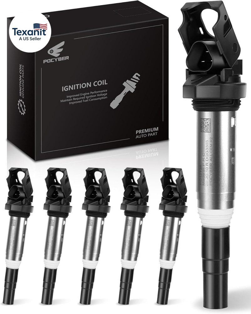 Ignition Coil Pack Set of 6 for BMW Compatible with BMW 325I 325Ci 328I 330Ci 33