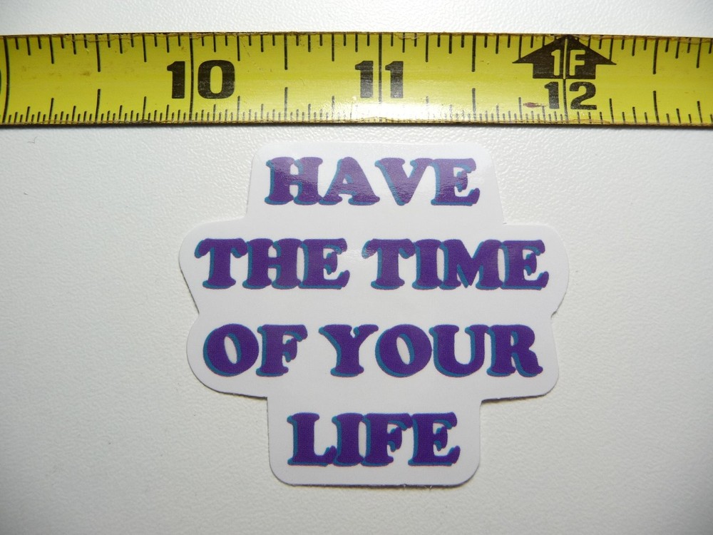 Motivational Have the Time of Your Life Glossy Decal Sticker
