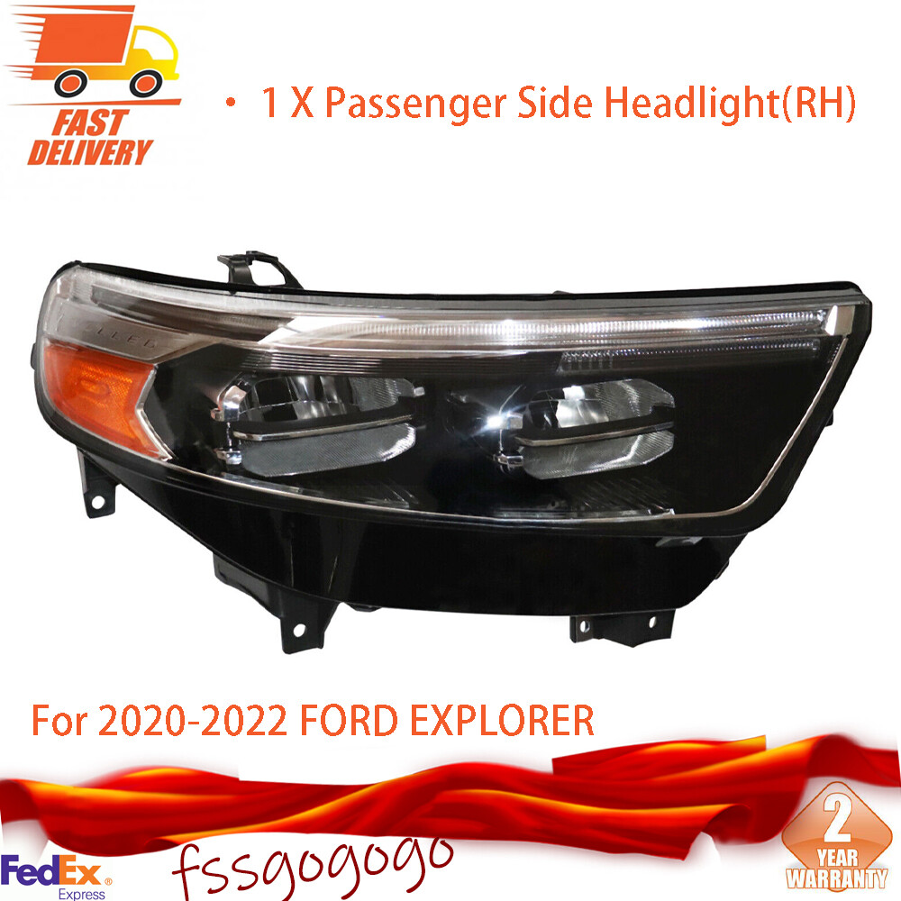 Right RH Passenger Side For Ford Explorer 2020 2022  LED OEM Headlight Headlamp