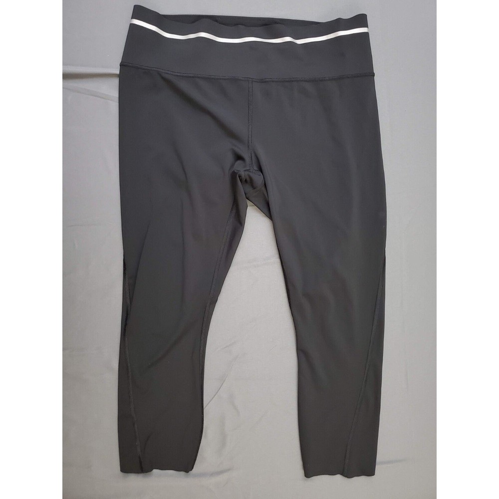 Athleta Leggings Womens Large L Capri Mid Rise Stretch Pull On Black
