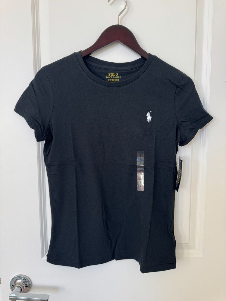 Women's Small/ Polo Ralph Lauren Cotton T shirt BLACK