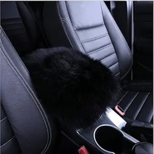 Center Console Cover, Console Cover Armrest Pads, Warm Winter She Color: Black