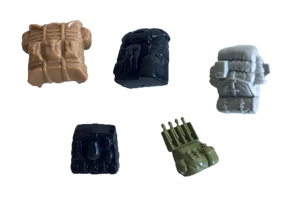 (5) G.I. Joe a Real American Hero Vintage Action Figure Backpack Lot