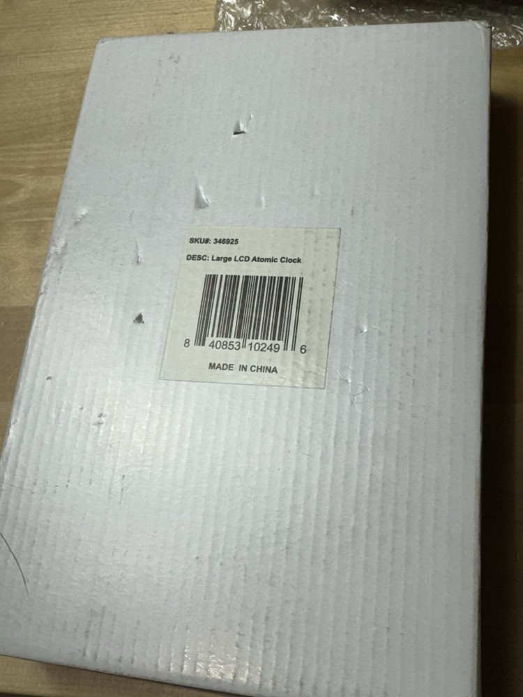 5-in-1 Jumbo LCD Atomic Clock with Temperature & Moon Phases