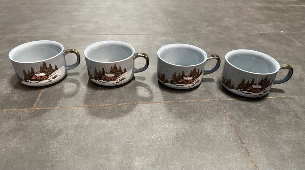 Vintage Otagiri Ceramic Mugs - Set Of 4New Without Box - Priced As A Set Of 4