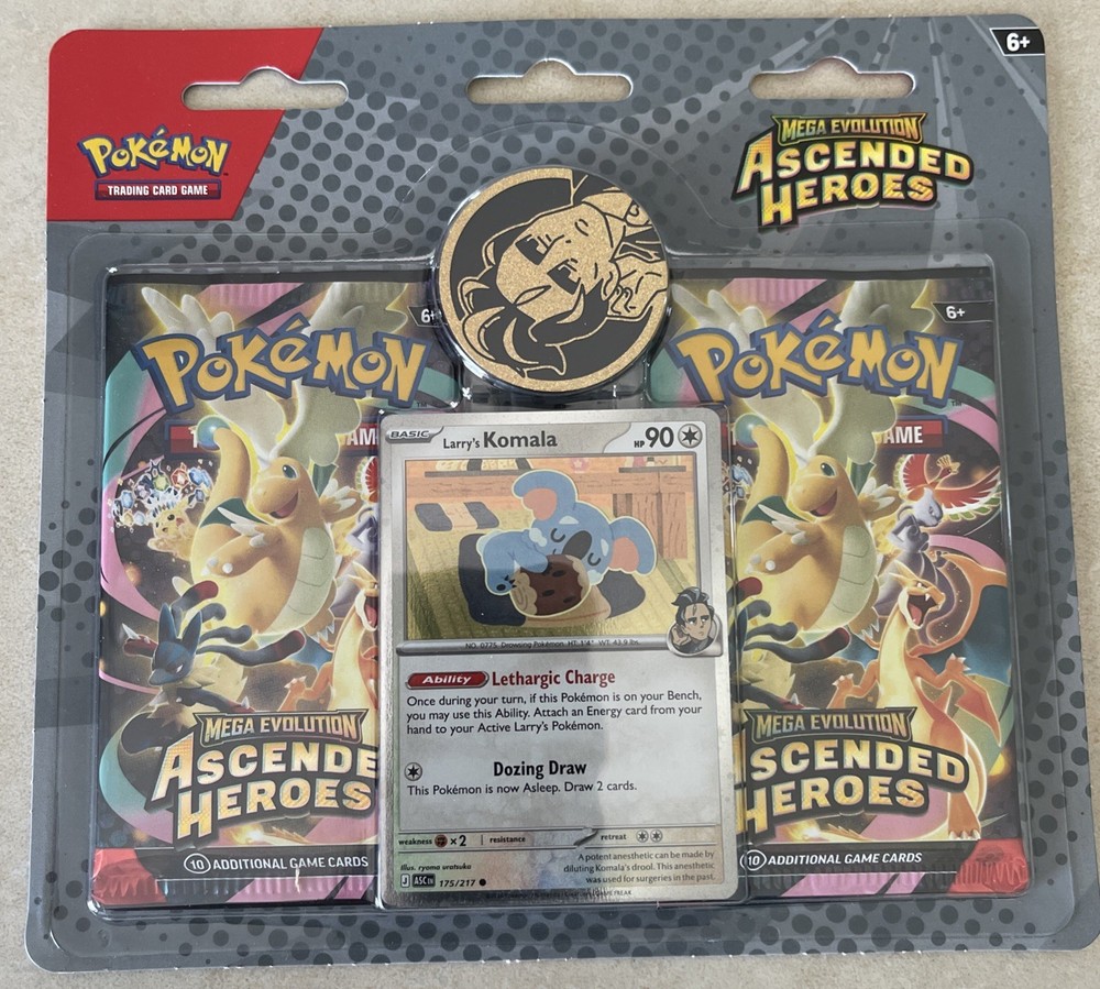 Pokemon Mega Evolution Ascended Heroes 2-Pack Blister Larry (Factory Sealed)