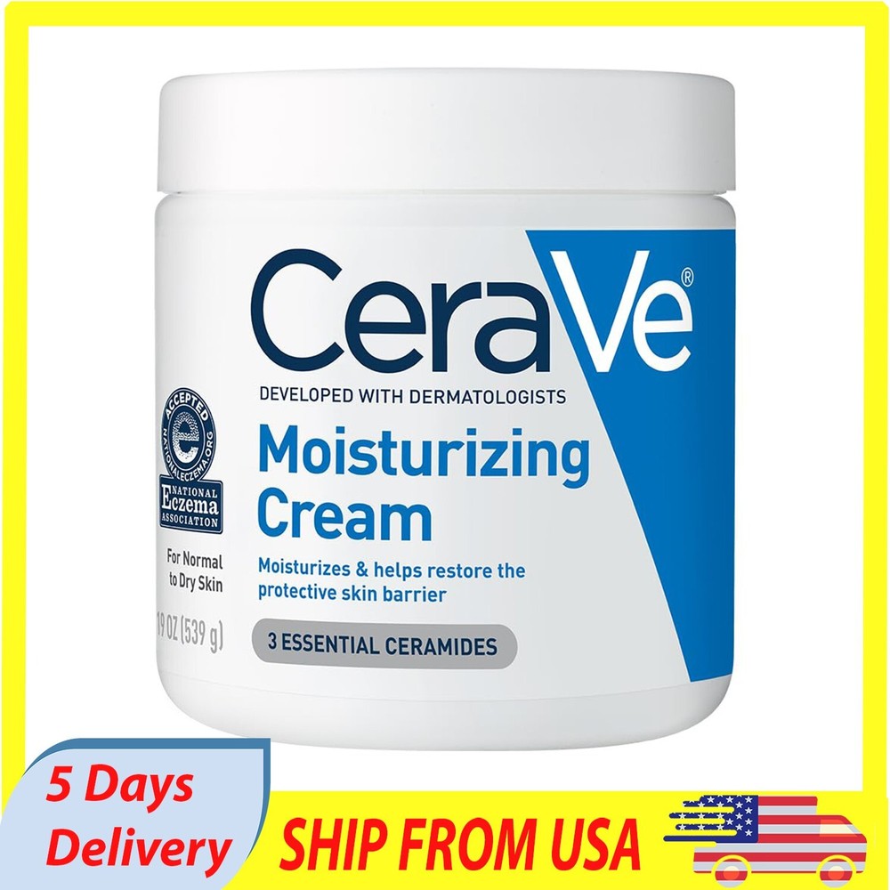 CeraVe Hydrating Body and Face Moisturizer Cream for Dry Skin, Non-Greasy Formula
