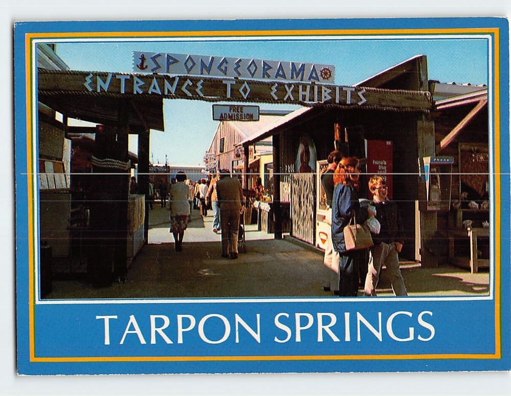Postcard Natural Sponge Exhibit at Tarpon Springs Florida USA