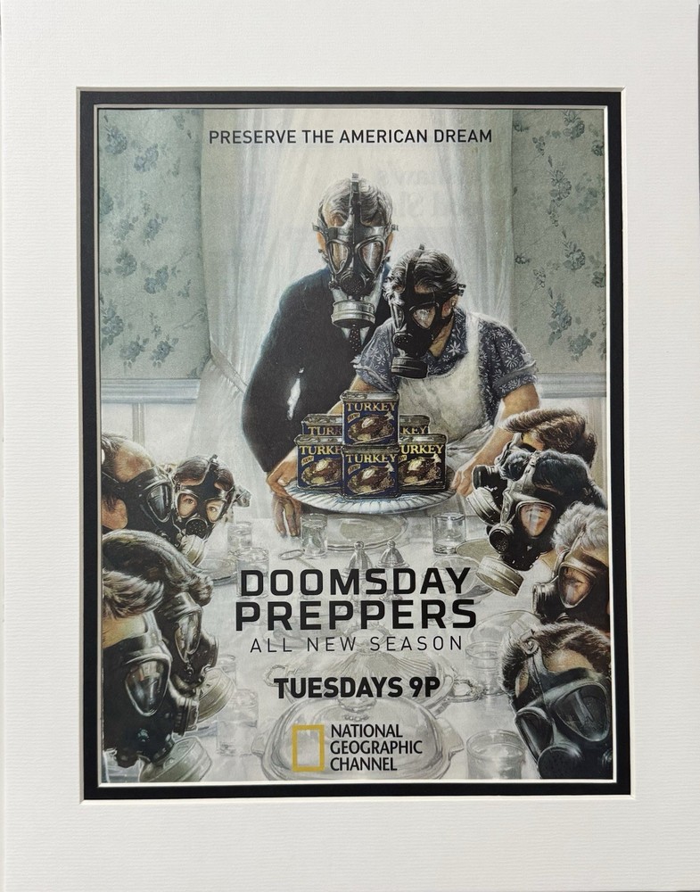 National Geographic Doomsday Preppers Vintage TV Advertisement Framed 11x14in