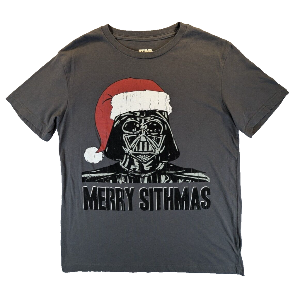 Star Wars T-Shirt Medium Men's Christmas Holiday Darth Vader Mad Engine Black