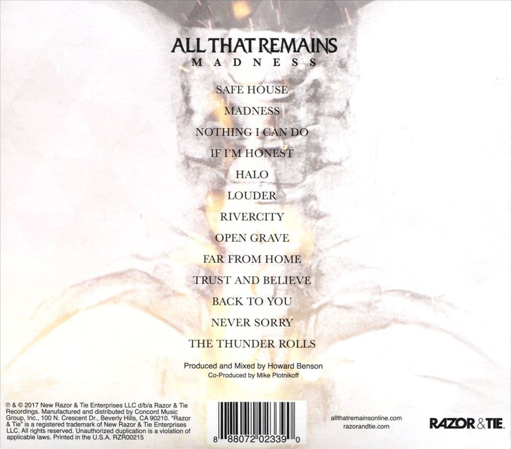 All That Remains Madness New Cd