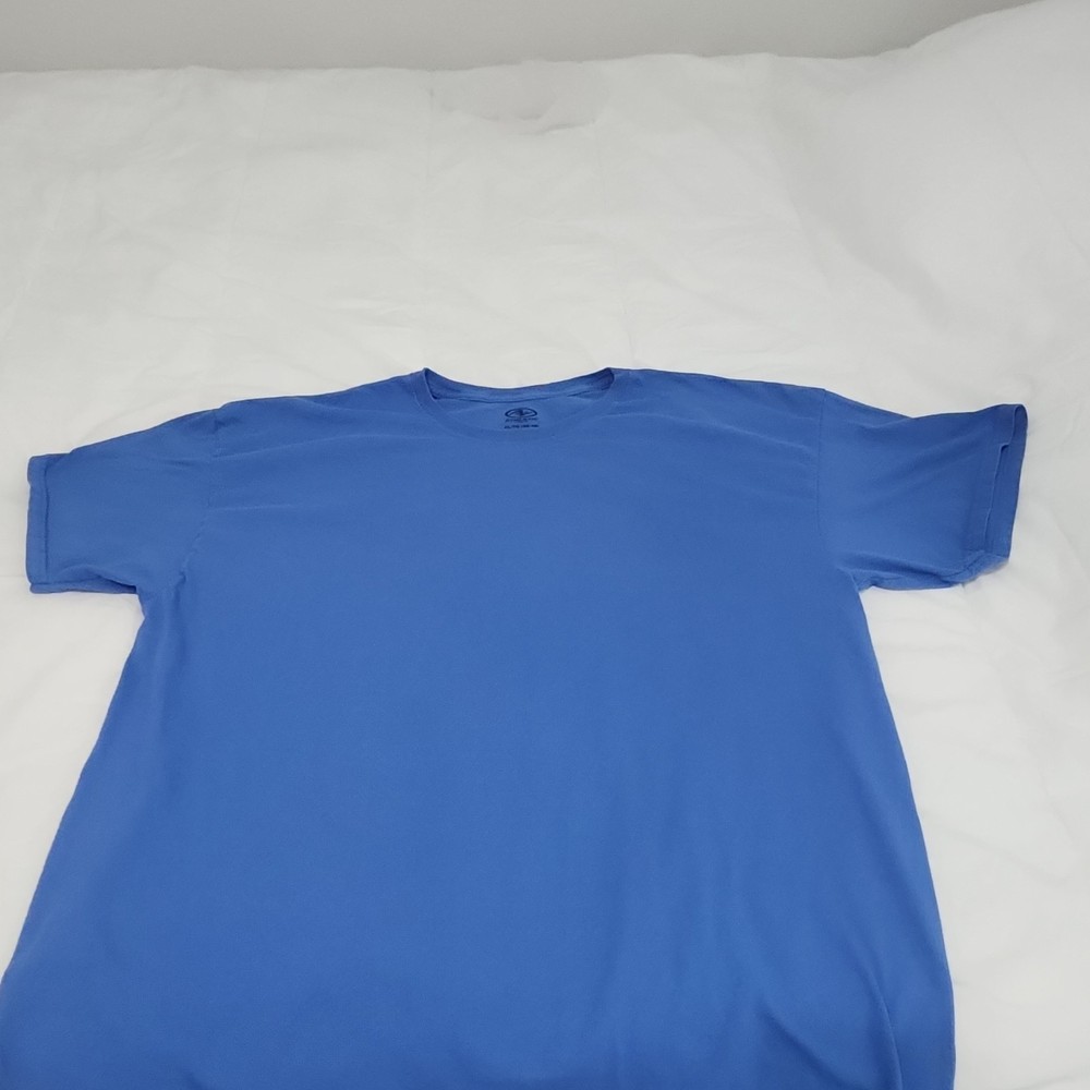 Athletic Works Men's Blue Cotton Knit T-Shirt Crew Neck XL Short Sleeve