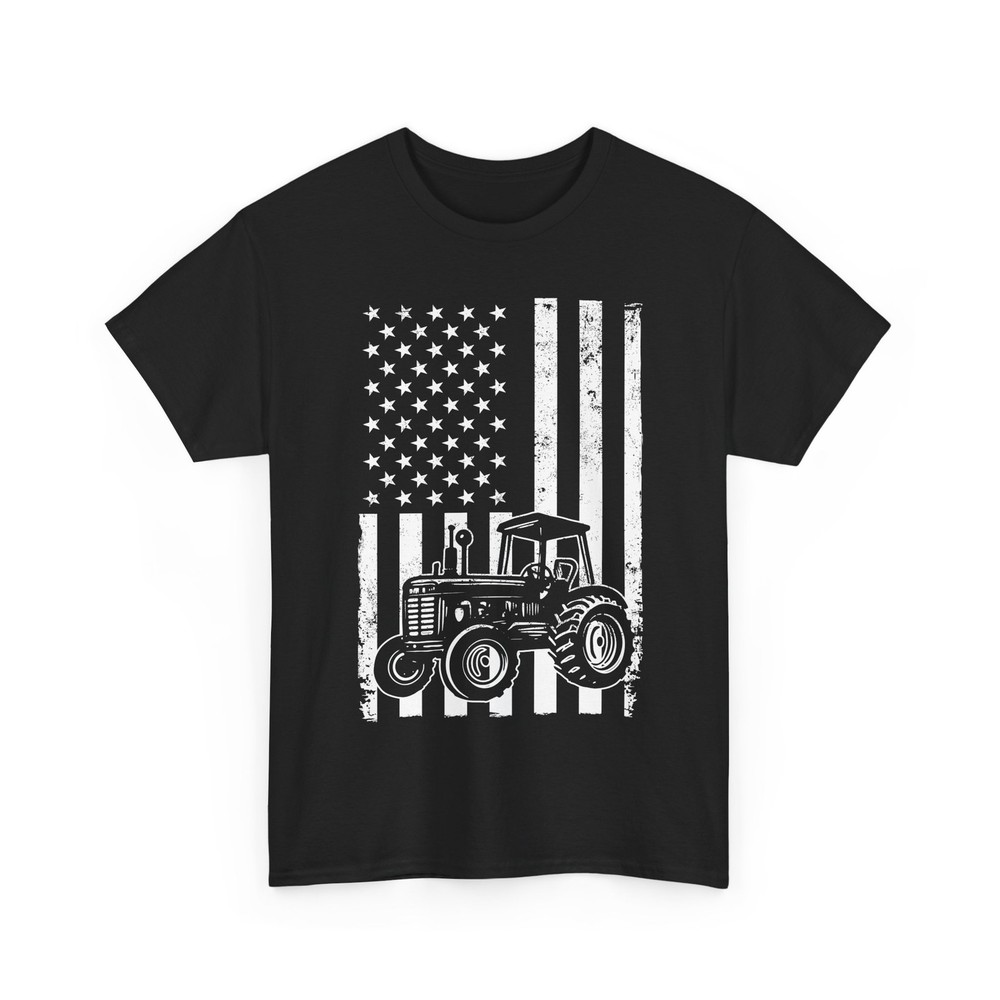 Farming Tractor American Flag Shirt, Farming Lovers Farmer Women Men Shirt