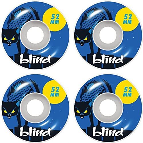 Blind Skateboards Nine Lives White/Blue Skateboard Wheels - 52mm 99a (Set of 4)