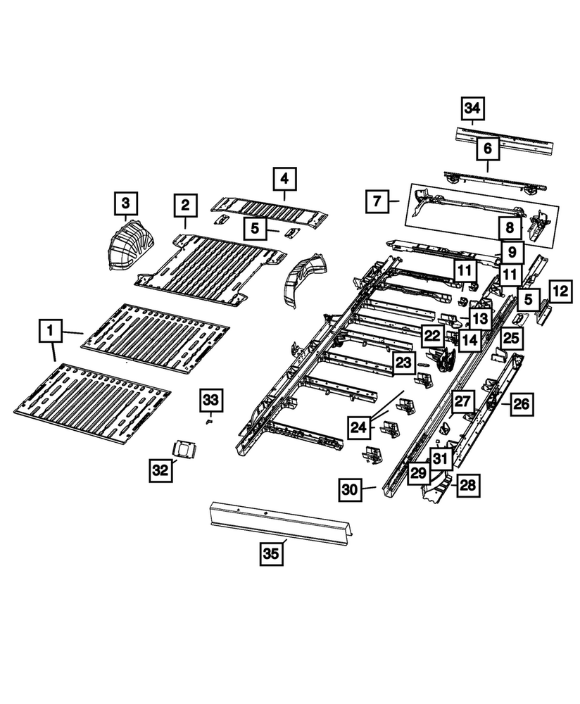 Genuine Mopar Floor Pan Cross-Member 68292654AA