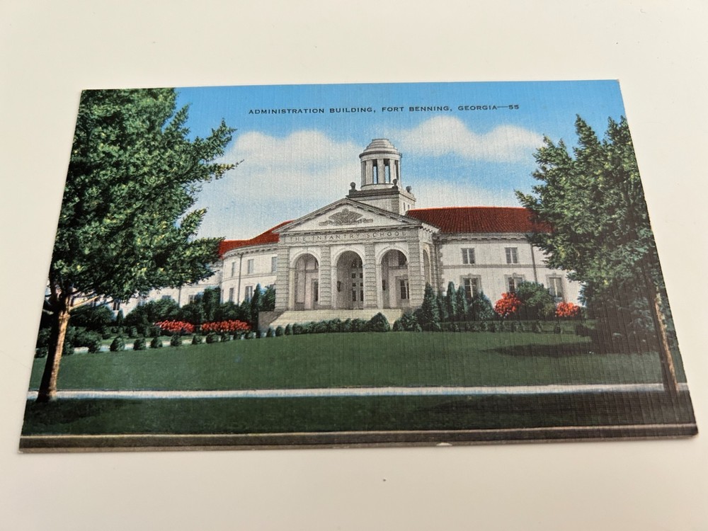 Administration Building Fort Benning Georgia GA Postcard