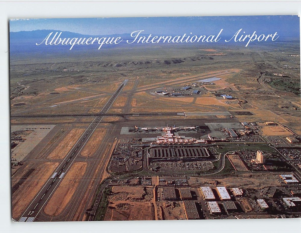 Postcard Aerial View Albuquerque International Airport New Mexico USA