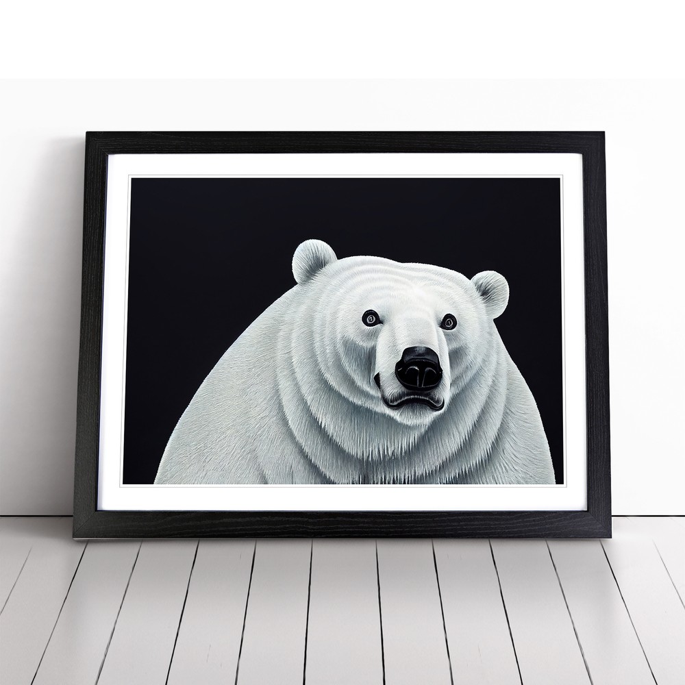 Inspirational Polar Bear Wall Art Framed Canvas Poster Home Decor