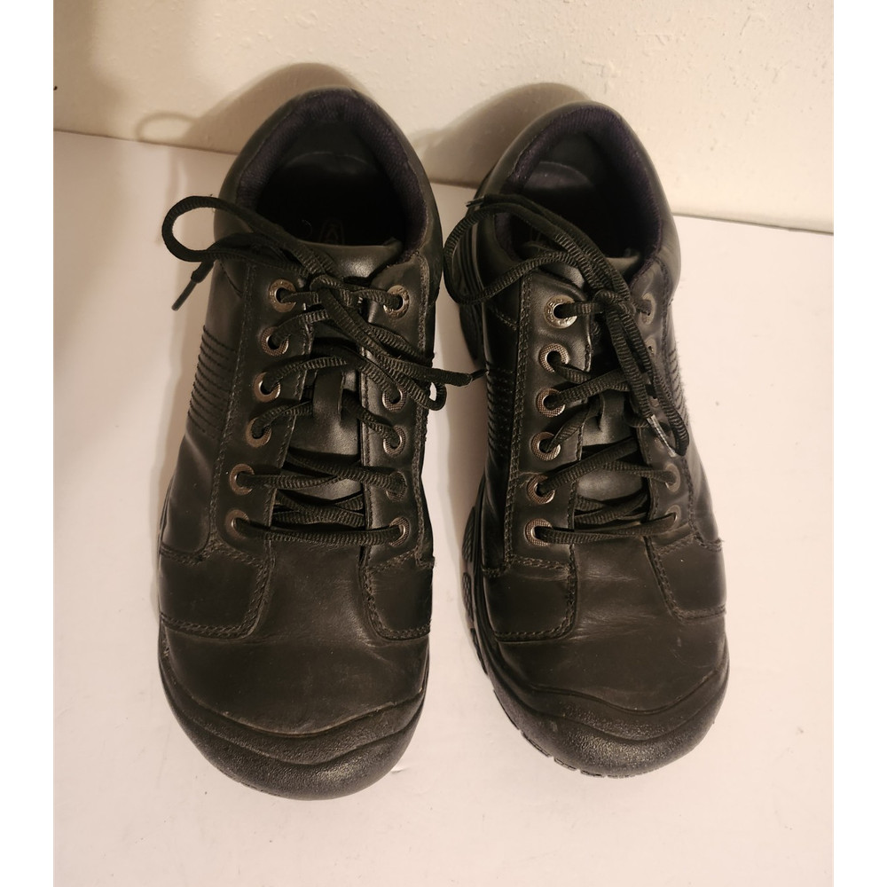 KEEN Men's Black Leather Lace Up Comfort Sneakers US 9.5
