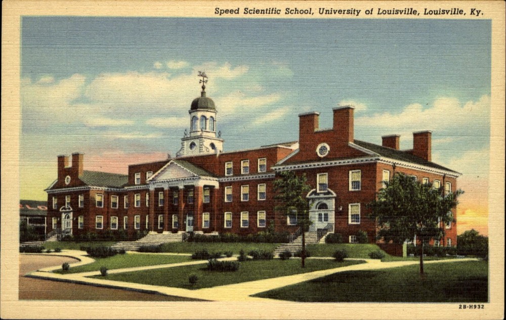 Speed Scientific School University of Louisville Kentucky 1930s vintage postcard
