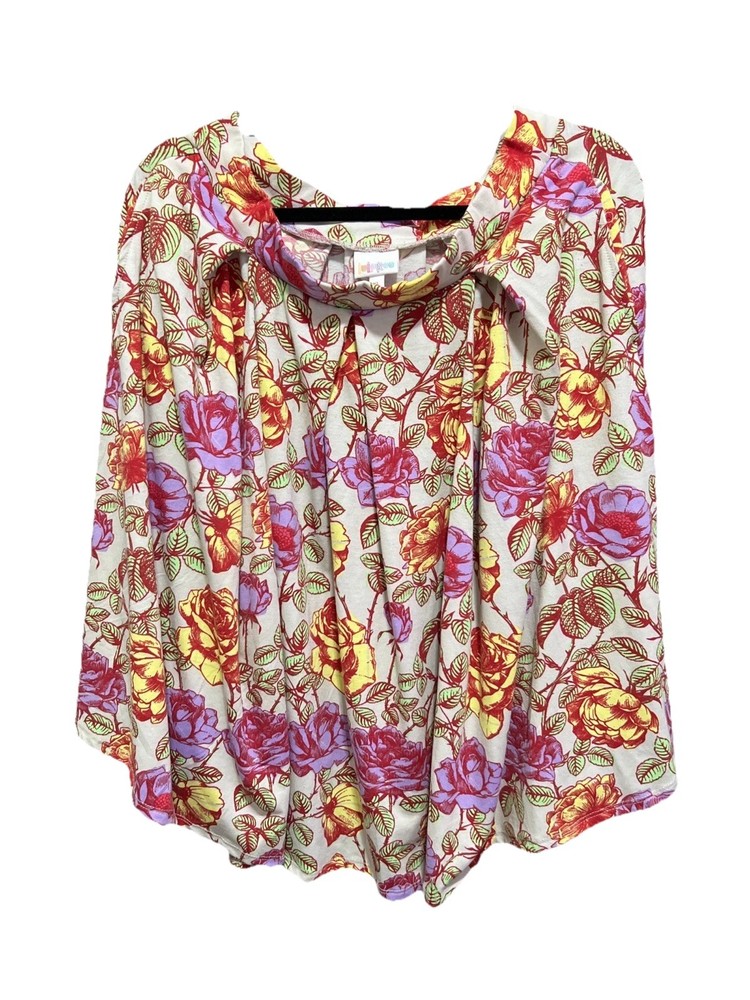 Pleated Skirt Floral Pattern With Pockets  Lularoe Madison XL