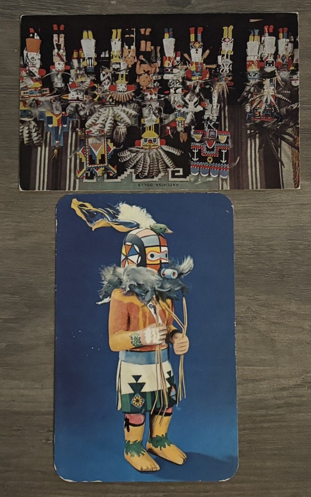 Hopi Kachina Doll Native American Indian First Nation Chrome Postcard